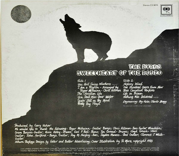 "Sweetheart of the Rodeo" 's back cover
