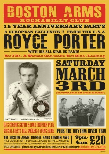 Royce Porter & the Rhythm River Trio on poster