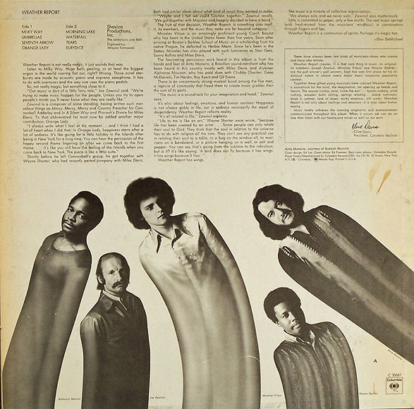 'Weather Report' (1971) back cover